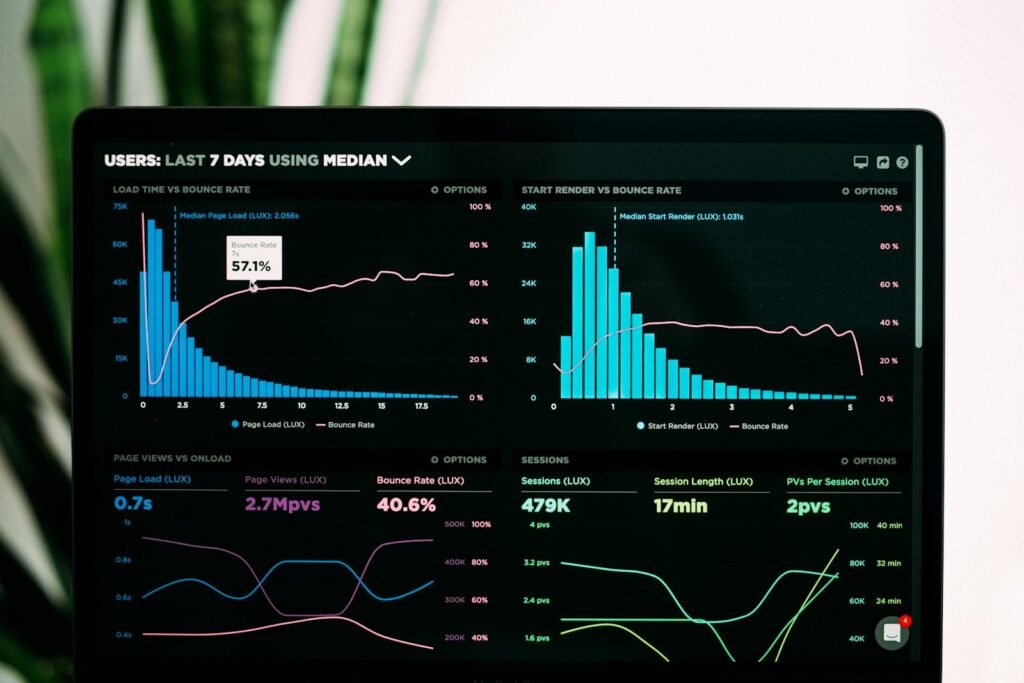 Tableau de bord de statistiques de campagne sur un écran d’ordinateur